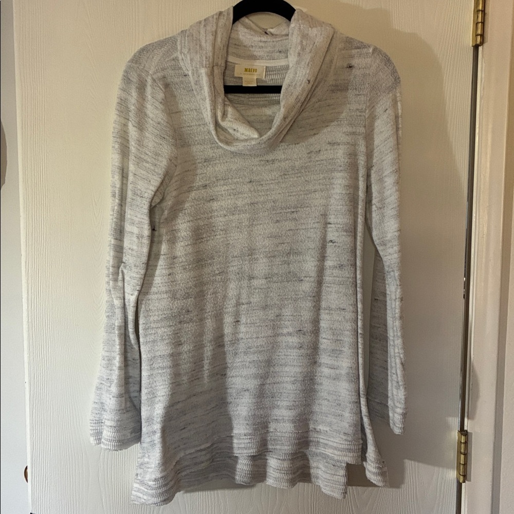 Maeve by Anthropologie Gray Tunic Sweatshirt, medium
